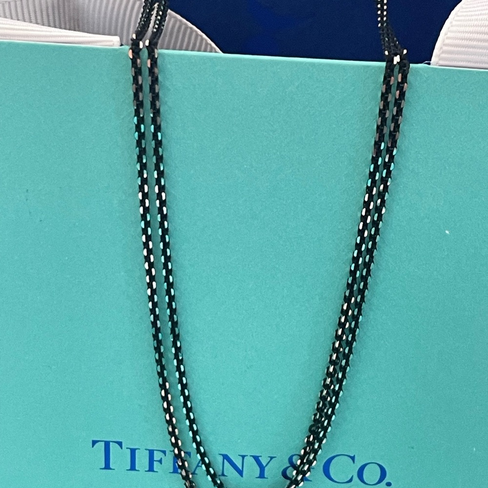 Tiffany‎ & Co. Black enamel Necklace